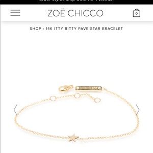 Authentic ZOË CHICCO 14k gold diamond bracelet